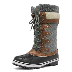 New Lace Up Mid-Calf Winter Snow Boots